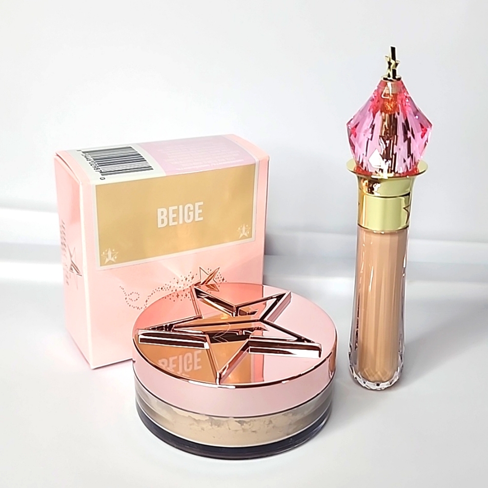 Jeffree Star bundle of 2 Beige Setting Powder and Magic Star Concealer